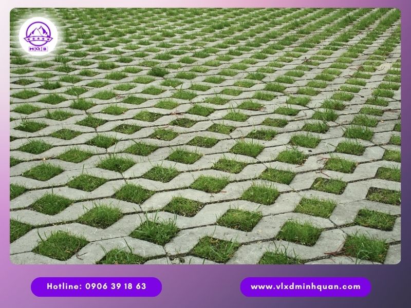 Gạch bê tông trồng cỏ lát sân vườn ngoài trời