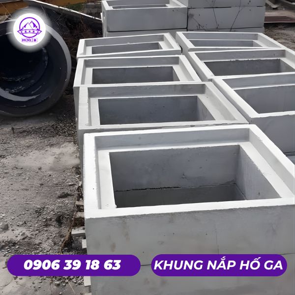 Bộ khung nắp hố ga bê tông đúc sẵn giúp thi công nhanh và đồng bộ
