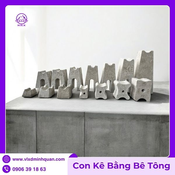 Con kê sàn thép lớp trên dùng để đảm bảo lớp bảo vệ cốt thép