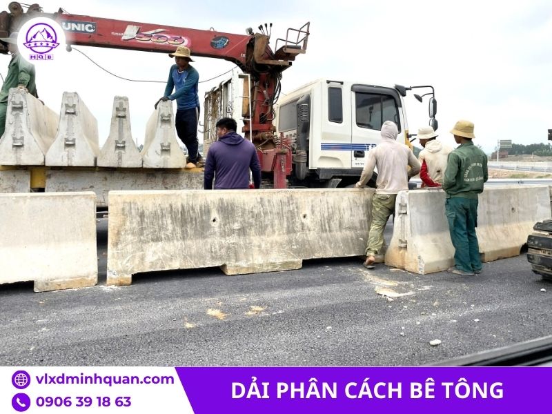 Dải phân cách bê tông rời dài 2m tại Miền Nam