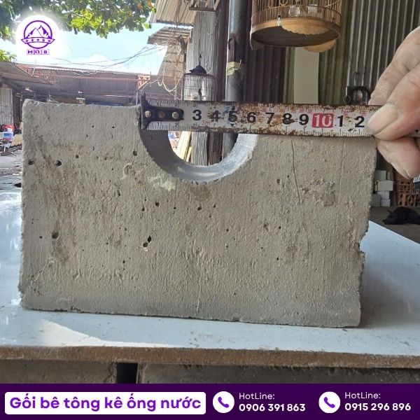 Đâu là kích thước gối bê tông kê ống phổ biến nhất tại Miền Nam