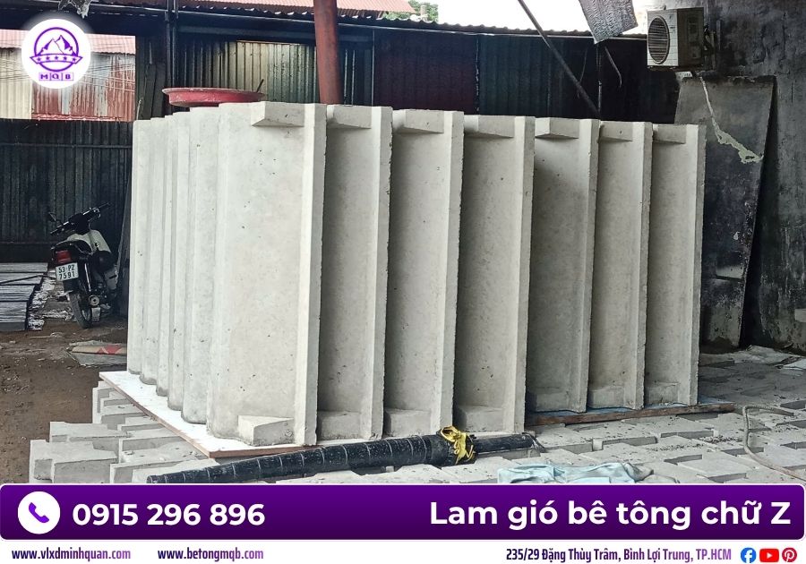 Cách tính số lượng lam gió đúc sẵn chữ Z chuẩn