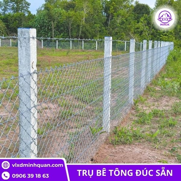 Ưu điểm của trụ rào bê tông trong công trình ngoài trời
